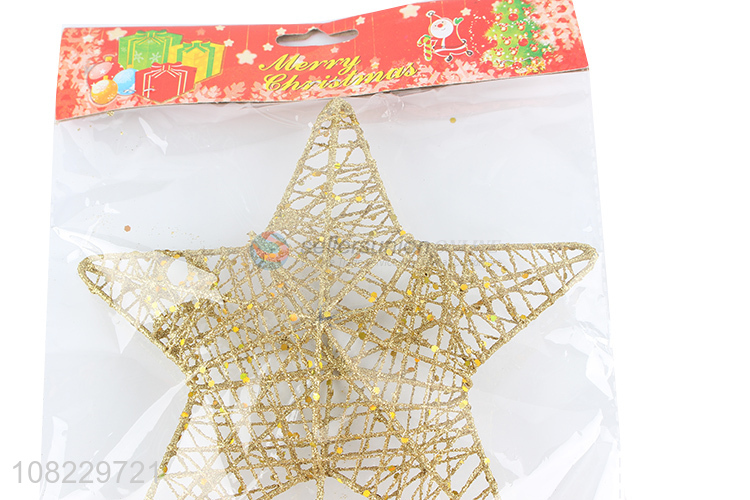Hot selling gold sparkle topper star for Christmas treetop decor