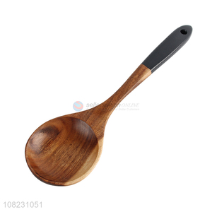 Wholesale Long Handle Wooden Serving Mixing Spoon