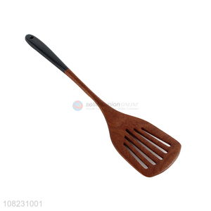 Best Selling Kitchen Frying Spatula Wooden Slotted Turner