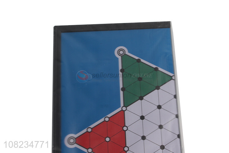 Good sale magnetic portable chinese checker games with folding board