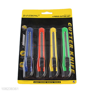 Yiwu market multicolor utility knife office stationery