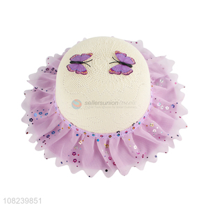 Yiwu market creative butterfly hat girls cute straw hat