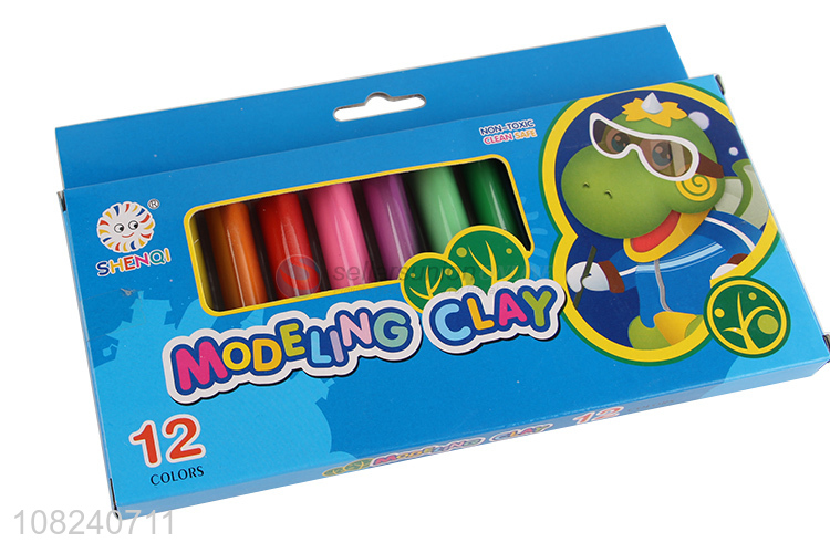 Best price 12colors non-toxic soft modeling clay toys for kids