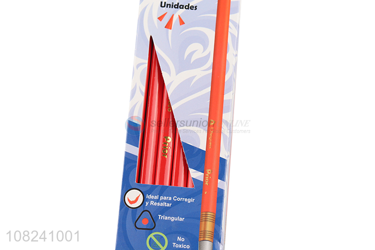 Factory Wholesale 12 Pieces Students Pencil Wooden Pencil