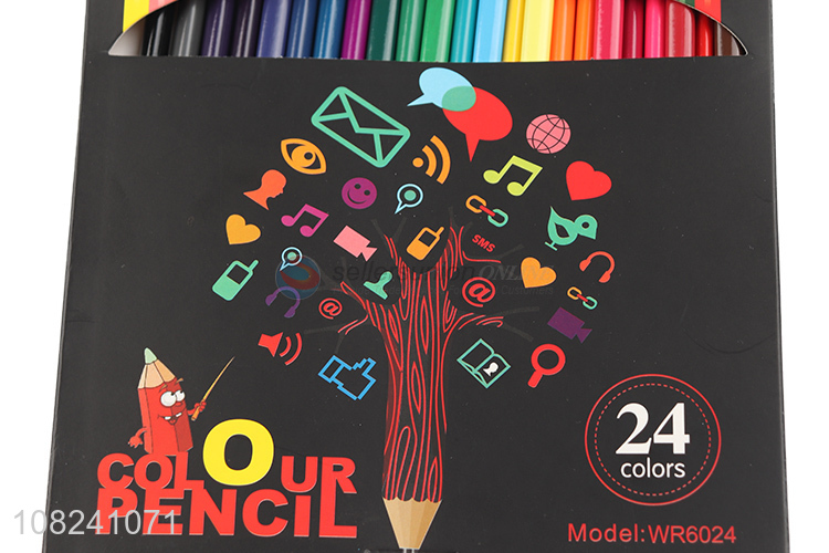 Factory Wholesale Wooden Pencil 24 Colors Pencil Set