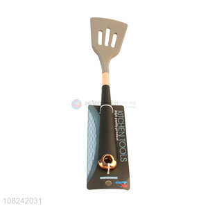 Wholesale price nylon handle silicone slotted spatula