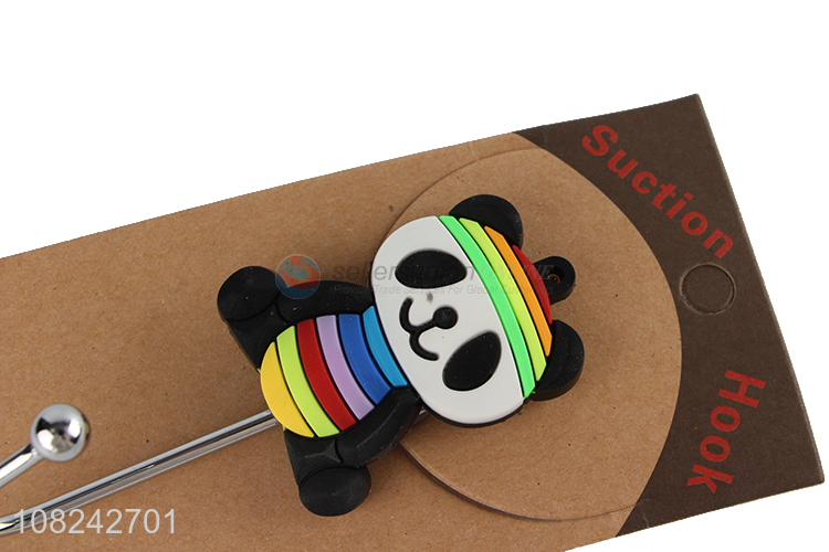 Best selling cute cartoon panda strong suction hooks for shower