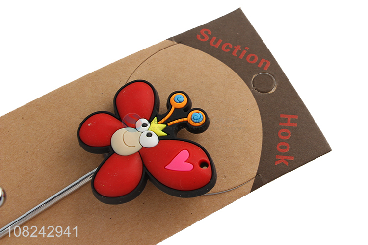 Low price cartoon butterfly strong suction hooks for glass window