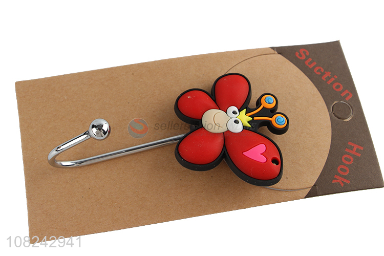 Low price cartoon butterfly strong suction hooks for glass window
