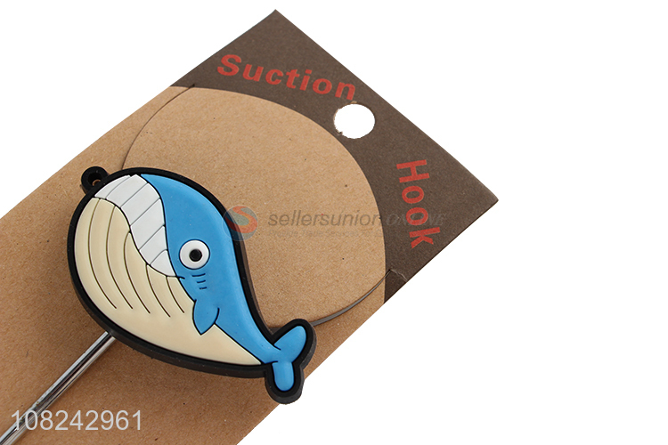 New arrival cartoon whale suction cup hook vacuum suction hook