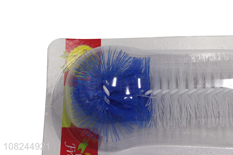 High quality long handle plastic baby bottle brush