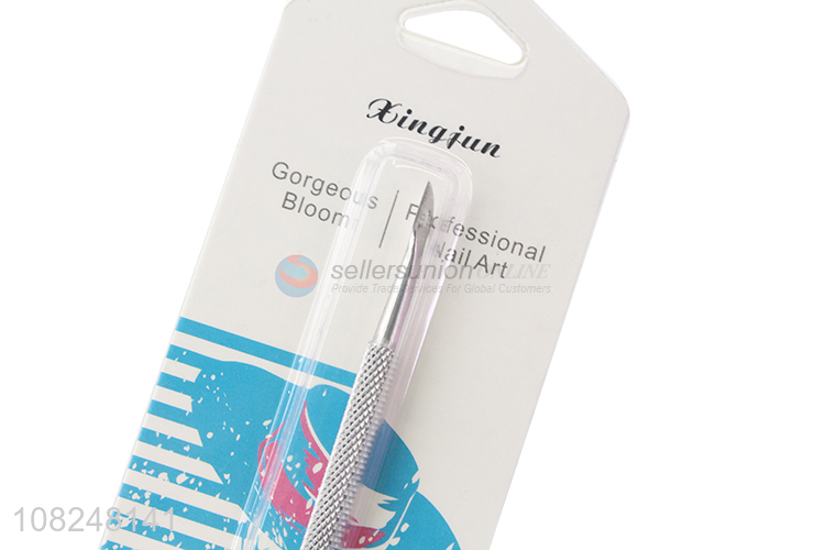 Wholesale cuticle pusher nail polish peeler scraper for fingernail toenail