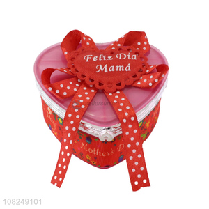 Good quality heart shape plastic gifts packaging box with mirror