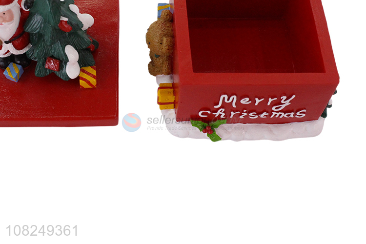 Top products christmas style resin crafts resin storage box