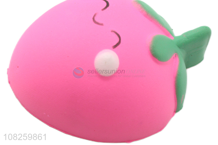 Good price soft stress relief squishy rising strawberry sticker