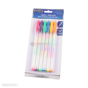Hot selling 6 pieces rainbow color gel ink pen for DIY <em>photo</em> <em>album</em>