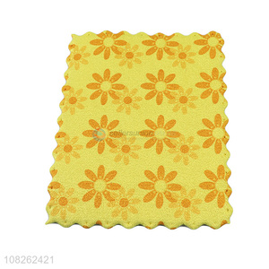 New products flower printed kitchen bathroom cleaning cloth