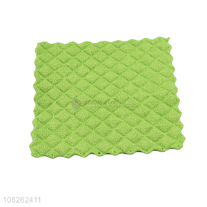 China factory green soft household cleaning cloth for kitchen