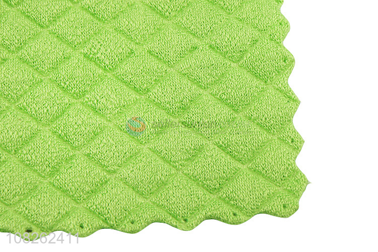 China factory green soft household cleaning cloth for kitchen