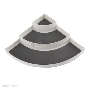 Yiwu market creative 3-tier fan-shaped tray dim sum tray