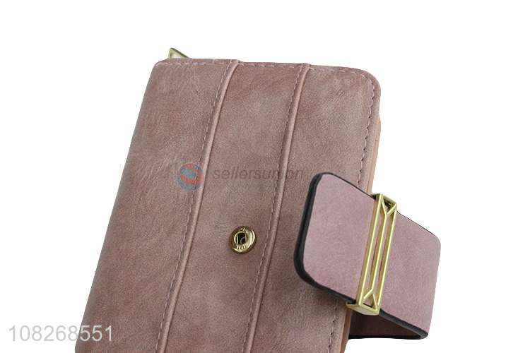 Online wholesale pu leather women wallets multi credit card holder