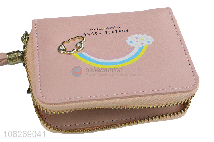 China imports rainbow clutch wallet purse zipper wallet with tassel