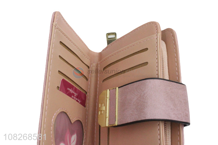 Best selling women zipper wallet bifold wallet card holder purse