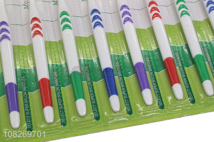 China factory 12pieces nylon adult toothbrush for oral care