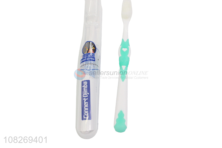 Good selling plastic handle toothbrush with plastic case