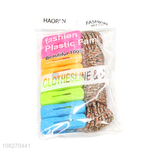 Good Sale Colored Clothes Peg With 10M <em>Clothesline</em> Set