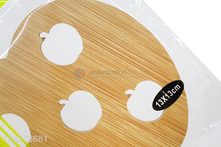 Bottom  price apple shape wooden heat resistant mats wooden pot holder
