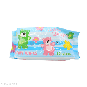 New Design 80 Pieces Skin-Friendly Baby Wipes Cleaning Wipes