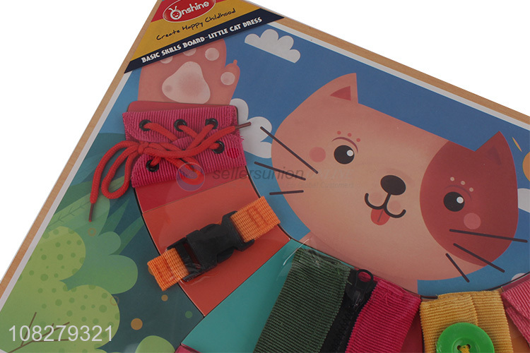 New arrival plywood learn to dress toy for children