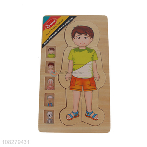 Hot items educational wooden human anatomy puzzle for children
