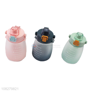 Fashion Design Pot-Bellied Bottle Plastic Water Bottle With Handle