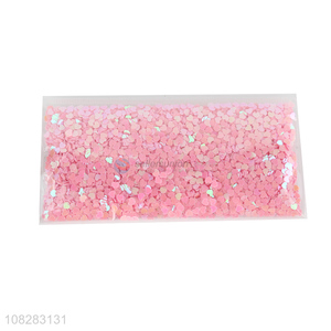 New Arrival PVC Pink Heart-Shaped Sequins For Nail Accessories