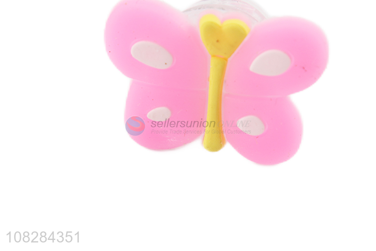 Custom Cartoon Butterfly Led Ring Flash Finger Ring Toy