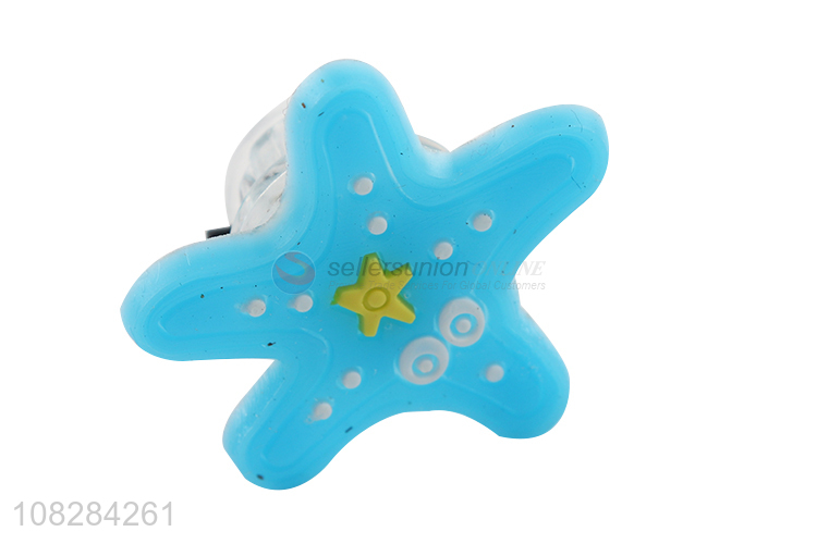 Wholesale Lovely Starfish Flashing Finger Ring Glowing Toy
