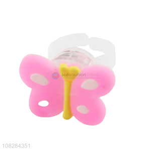 Custom Cartoon Butterfly Led Ring Flash Finger Ring Toy