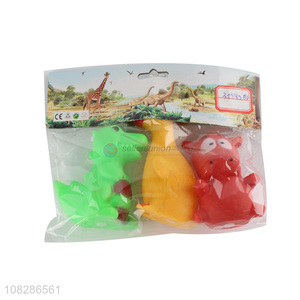 Hot products cute cartoon toy 3 pieces animal toy set