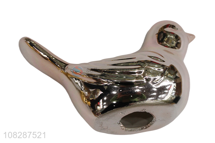 Wholesale metallic ceramic bird figurines statues tabletop decor