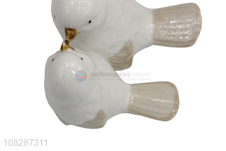 China supplier cute ceramic bird figurines modern animal statues