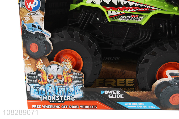 Good quality 1:18 scale free wheeling off road monster tank toy for gift