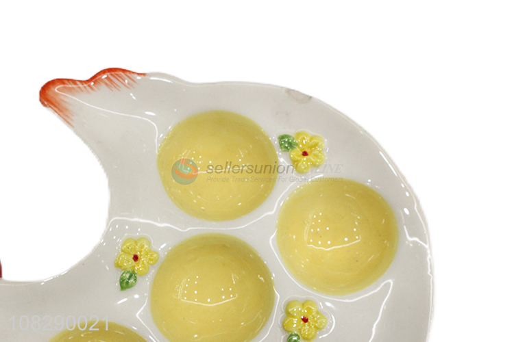 Factory wholesale ceramic egg tray home kitchen supplies