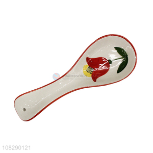 Yiwu direct sale ceramic dessert spoon dinner soup spoon