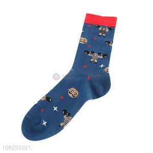 Custom Cartoon Pattern Cotton Socks Crew Socks For Women