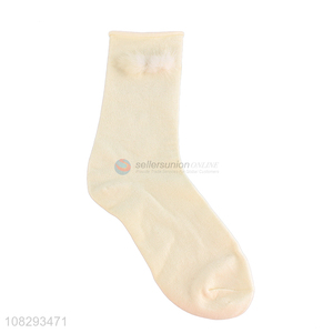 Latest Breathable Cotton Socks Fashion Crew Socks For Women