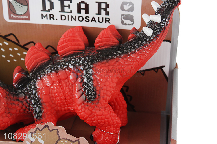 Good quality cartoon stegosaurus model toy simulation dinosaur toy