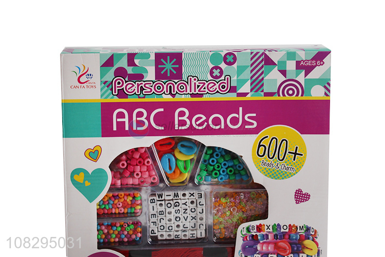 Good quality ABC beads & charms DIY bracelet making kit for girls