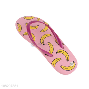 Cute design banana pattern women flip-flops slippers for sale